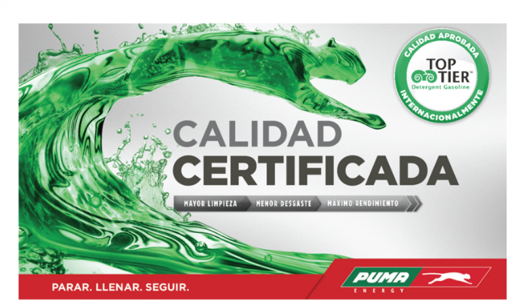 Top Tier™ certificación que confirma la calidad de los combustibles PUMA ENERGY